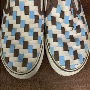 Rare VANS Airwalk Checkerboard Woven Slip-On canvas skater Shoes   6 unisex